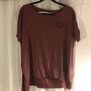 Soft Maroon Pocket Tee